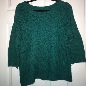 Ann Taylor Loft teal wool blend sweater
